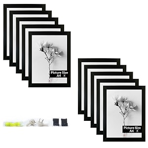 art street a4 size certificate document photo frames set of 10 for home decoration living room office decoration black size 834 x 1234