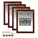 Art Street A4 Size Certificate, Document Photo frames Set of 4 For Home Decoration, Living Room, Office Decoration (Brown, Size: 8" x 12")