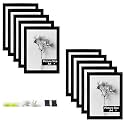 Art Street A4 Size Certificate, Document Photo frames Set Of 10 For Home Decoration, Living Room, Office Decoration (Black, Size: 8" x 12")