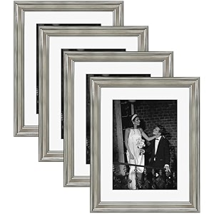 art street picture frames set of 4 wall mounted premium 3d photo frame vertical amp horizontal wall hanging individual collage for home dcor silver size 12x16 inch