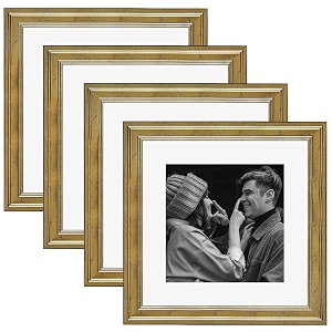 art street picture frames set of 4 wall mounted premium 3d photo frame vertical amp horizontal wall hanging individual collage for home dcor gold size 12x12 inch