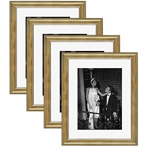 art street picture frames set of 4 wall mounted premium 3d photo frame vertical amp horizontal wall hanging individual collage for home dcor gold size 12x16 inch