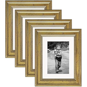 art street picture frames set of 4 wall mounted premium 3d photo frame vertical amp horizontal wall hanging individual collage for home dcor gold size 6x8 inch