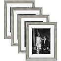 Art Street Picture Frames Set of 4 Wall Mounted Premium 3D Photo Frame Vertical &amp; Horizontal Wall Hanging Individual Collage for Home Décor (Silver, Size 12x16 inch)