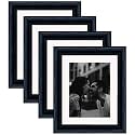 Art Street Wooden Photo Frame for living room, Aesthetic Cave Design Photo Frames for Photograph, Art Work, Certificates Set of 4 (8x10 Inch, Black)
