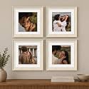 Art Street Wooden Photo Frame for living room, Aesthetic Cave Design Photo Frames for Photograph, Art Work, Certificates Set of 4 (8x8 Inch, White)