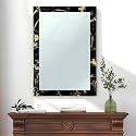Art Street Bathroom Wall Mirror, Black Marble Wall Mount Rectangular Makeup Mirror, Decorative Looking Glass with Frame for Home, Bathroom &amp; Living Room (Inner: 16x24 in, Outer: 19x27 Inch)