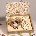 Art Street Rakshabandhan Gift Hamper for Sister with Elegant Crochet Flower Bouquet in Pink Pot, Acrylic Frame with Quote &amp; Velvet Lined Jewelry Box