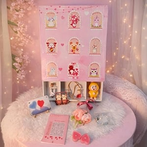 art street gift hamper for her him couples unique valentine gift box set of 9 special articles with romantic decor car hanging aroma fragrance love greeting card 32x365 cm