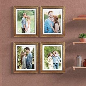 art street paintingmantra set of 4 individual couple photo framewall hanging for home dcor - golden