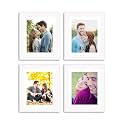 Art Street PAINTINGMANTRA Set of 4 Individual Couple Photo Frame/Wall Hanging for Home Décor - White