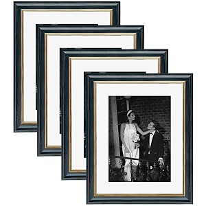 art street wood picture frames set of 4 wall mounted premium 3d photo frame vertical amp horizontal wall hanging individual collage for home dcor black size 12x16 inch