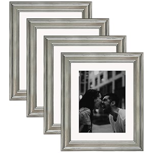 art street picture frames set of 4 wall mounted premium 3d crown silver photo frame vertical amp horizontal wall hanging individual collage for home dcor silver size 8 x 10 inch