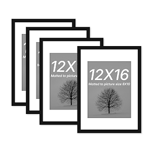 art street premium photo frame for living room classic aesthetic design photo frames for photograph art work kids room set of 4 12x16 inch black