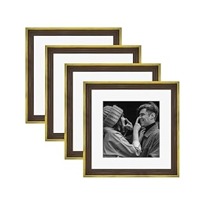 art street luxury photo frame for living room modern step design photo frames for photograph art work kids room set of 4 12x12 inch brown