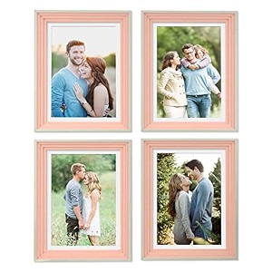 art street picture frames set of 4 wall mounted premium 3d photo frame vertical amp horizontal wall hanging individual collage for home dcor new pink size 8 x 12 inch