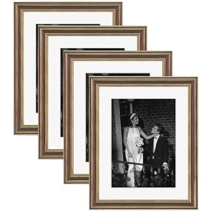 art street synthetic wooden picture frames set of 4 wall mounted premium 3d photo frame vertical amp horizontal wall hanging individual collage for home dcor brown size 12x16 inch