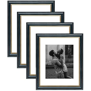 art street wood picture frames set of 4 wall mounted premium 3d photo frame vertical amp horizontal wall hanging individual collage for home dcor black size 11x14 inch