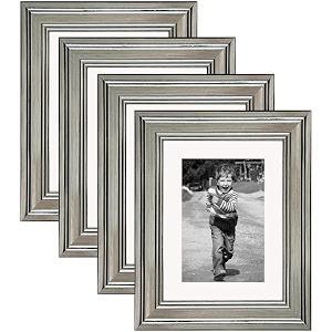 art street picture frames set of 4 wall mounted premium 3d photo frame vertical amp horizontal wall hanging individual collage for home dcor silver size 6x8 inch
