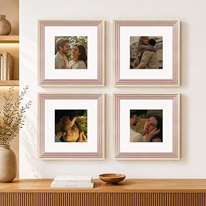 art street luxury photo frame for living room modern step design photo frames for photograph art work kids room set of 4 10x10 inch pink