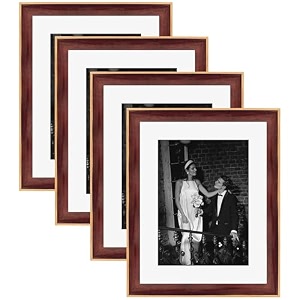 art street wooden photo frame for living room aesthetic cave design photo frames for photograph art work certificates set of 4 12x16 inch brown