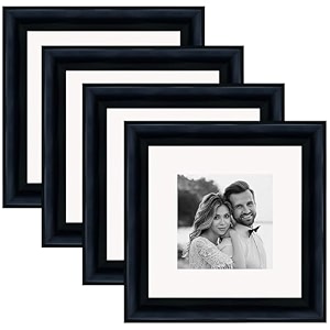 art street premium photo frame for living room classic aesthetic design photo frames for photograph art work kids room set of 4 8x8 inch black
