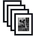 Art Street Premium Photo Frame for living room, Classic Aesthetic Design Photo Frames for Photograph, Art Work, Kids Room Set of 4 (11x14 Inch, Black)