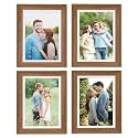 Art Street Picture Frames Set of 4 Wall Mounted Premium 3D Photo Frame Vertical &amp; Horizontal Wall Hanging Individual Collage for Home Décor (Dark Brown, Size 8 x 10 inch)