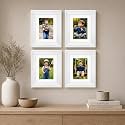 Art Street Luxury Photo Frame for living room, Modern Step Design Photo Frames for Photograph, Art Work, Kids Room Set of 4 (6x8 Inch, White)