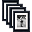 Art Street Premium Photo Frame for living room, Classic Aesthetic Design Photo Frames for Photograph, Art Work, Kids Room Set of 4 (6x8 Inch, Black)