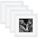 Art Street Luxury Photo Frame for living room, Modern Step Design Photo Frames for Photograph, Art Work, Kids Room Set of 4 (12x12 Inch, White)