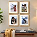 Art Street Wooden Photo Frame for living room, Aesthetic Cave Design Photo Frames for Photograph, Art Work, Certificates Set of 4 (11x14 Inch, Wood Brown)