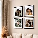 Art Street Premium Photo Frame for living room, Classic Aesthetic Design Photo Frames for Photograph, Art Work, Kids Room Set of 4 (12x12 Inch, Black)