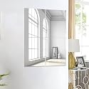 Art Street Rectangle Shape Adhesive Mirror Sticker for Wall on Tiles Bathroom Bedroom Living Room for Home, (Set of 6, Size: 12x16 Inch)