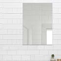 Art Street Rectangle Shape Adhesive Mirror Sticker for Wall on Tiles Bathroom Bedroom Living Room for Home, (1 Pcs, Size: 12x16 Inch)