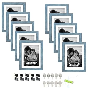 art street individual photo frames set of 10 picture frame for home decoration living room office decoration blue size 8x10 inch