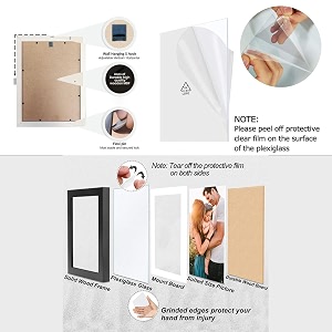 art street individual photo frames set of 10 picture frame for home decoration living room office decoration brown size 6x8 inch