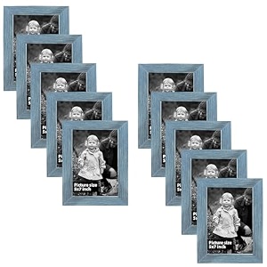 art street individual photo frames set of 10 picture frame for home decoration living room office decoration blue size 5x7 inch