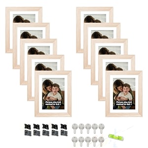art street individual photo frames set of 10 picture frame for home decoration living room office decoration pink size 6x8 inch