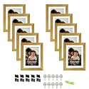 Art Street Individual Photo frames Set of 10, Picture Frame For Home Decoration, Living Room, Office Decoration (Gold, Size: 6x8 Inch)