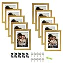 Art Street Individual Photo frames Set of 10, Picture Frame For Home Decoration, Living Room, Office Decoration (Gold, Size: 8x10 Inch)