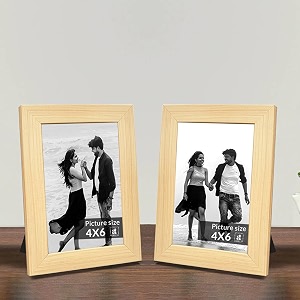 art street set of 2 table photo frames wall hanging for home living room study room decor amp office decor color beige size 4x6 inch