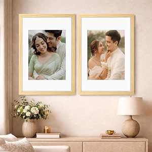 art street synthetic document large size wall photo frame set of 2 big frames for wall artwork certificates picture amp photographs home decor16x24 inch matted to 12x16-a3 inch beige