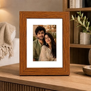 art street synthetic brown walltable photo frame picture size 6 inches x 8 inches matted to 4 x 6 inches