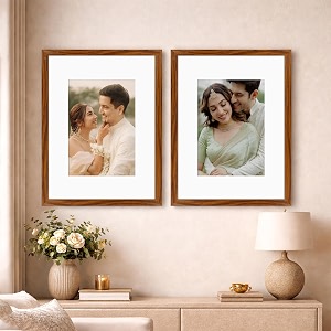 art street synthetic document large size wall photo frame set of 2 big frames for wall artwork certificates picture amp photographs home decor 16x20 inch matted to 8x12-a4 inch brown