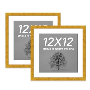 art street synthetic document large size wall photo frame set of 2 big frames for wall artwork certificates picture amp photographs home decor 12x12 inch matted to 8x8 inch gold
