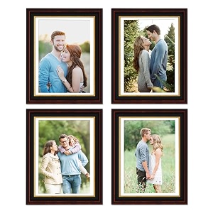 art street picture frames set of 4 wall mounted premium 3d crown black photo frame vertical amp horizontal wall hanging individual collage for home dcor black size 8 x 12 inch