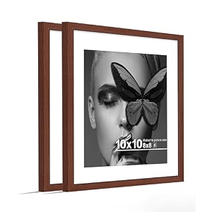 art street synthetic document large size wall photo frame set of 2 big frames for wall artwork certificates picture amp photographs home decor 10x10 inch matted to 8x8 inch brown