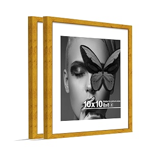 art street synthetic document large size wall photo frame set of 2 big frames for wall artwork certificates picture amp photographs home decor 10x10 inch matted to 8x8 inch gold