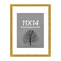 Art Street Synthetic Document Large Size Wall Photo Frame, Big Frames For Wall Artwork, Certificates, Picture &amp; Photographs Home Decor(11x14 Inch, Matted To: 8x10 Inch, Gold)
